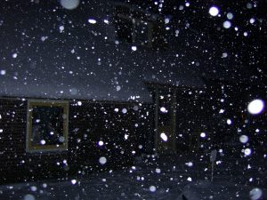Sneeuw bij nacht